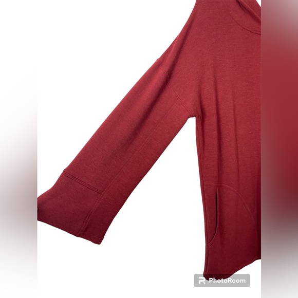 Soft surroundings Extra Soft Pullover Hooded 3/4 SL Sweater With Pockets Size PS - Picture 5 of 10